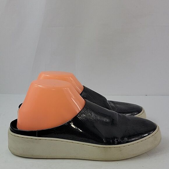 Free People Whynwood Black Patent Leather Slip On Women's Mule - Picture 2 of 14